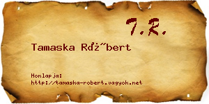 Tamaska Róbert névjegykártya